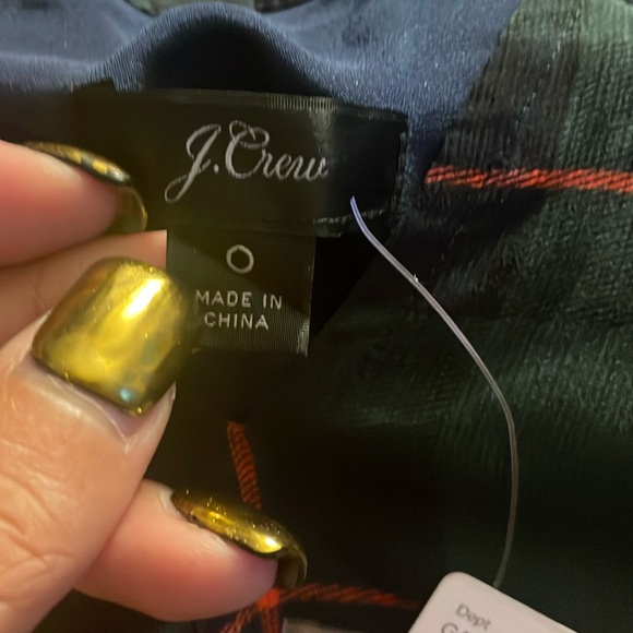 J. Crew Tie-neck Pleated A-line Dress In Black Watch Tartan - Picture 4 of 8